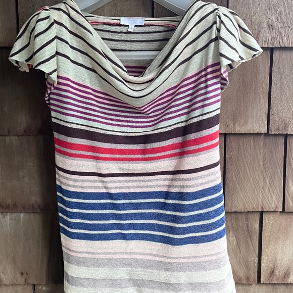 🇦🇺 T-shirt Cotton Linen Viscose Striped made in Italy 🇮🇹 - Picture 3 of 7